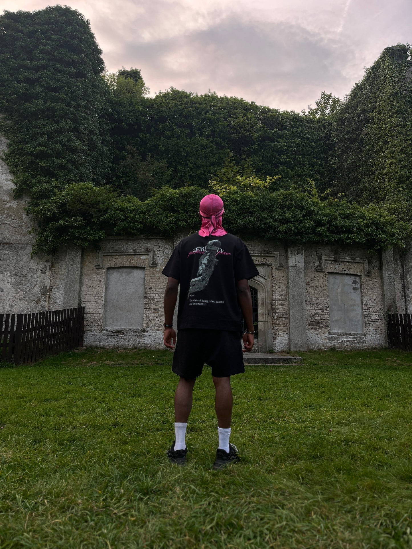Black & Pink Serenity Shorts