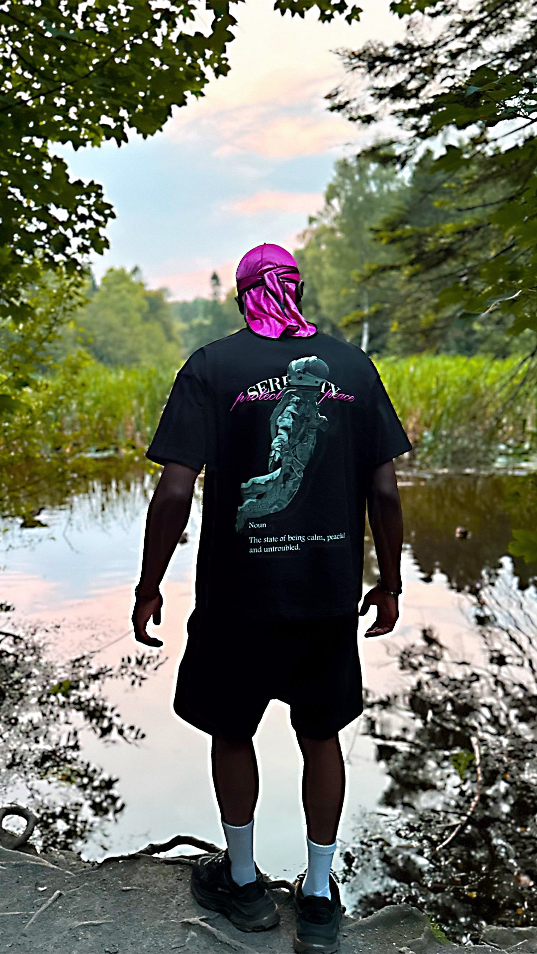 Serenity Black & Pink T-Shirt