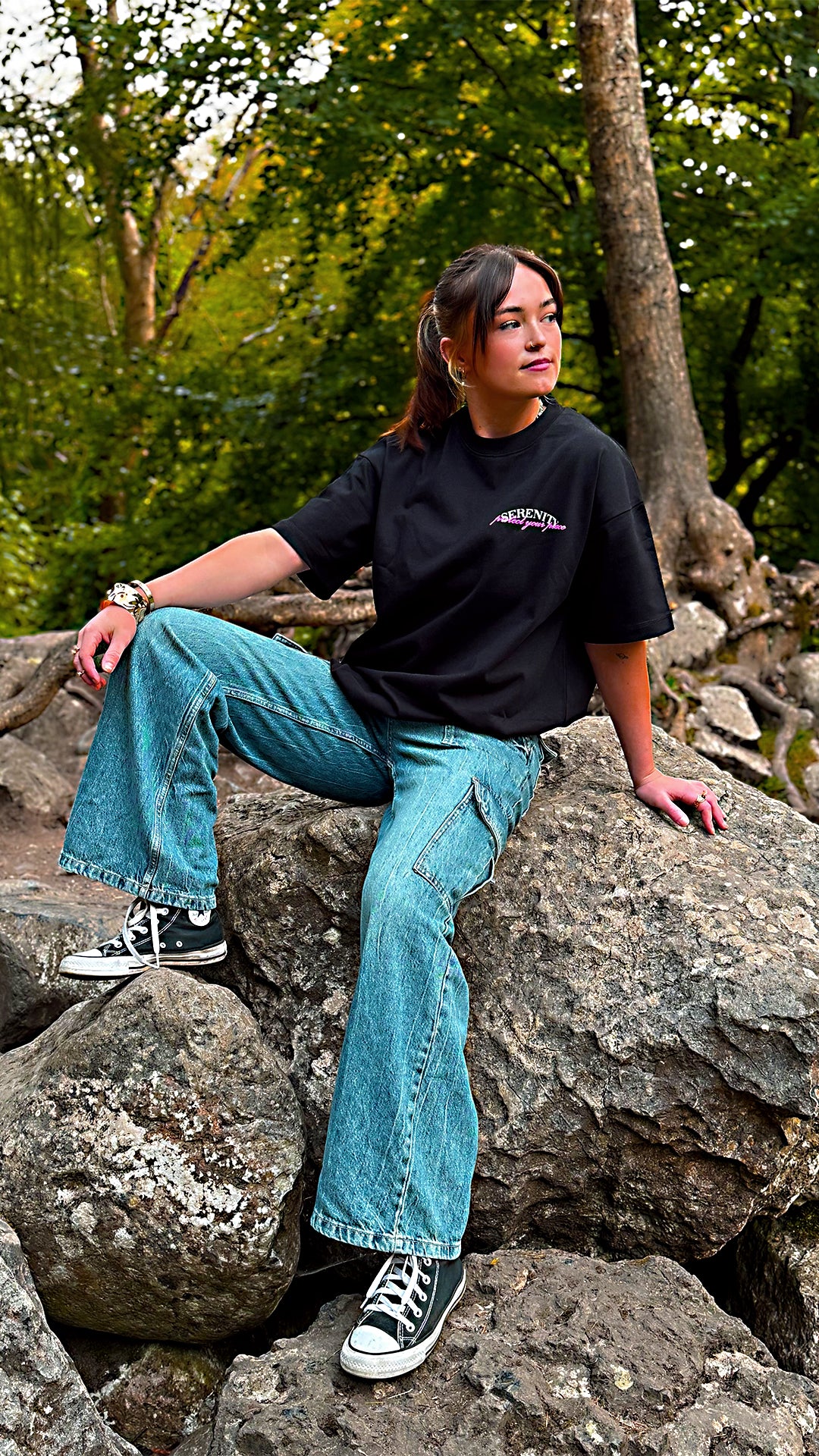Serenity Black & Pink T-Shirt