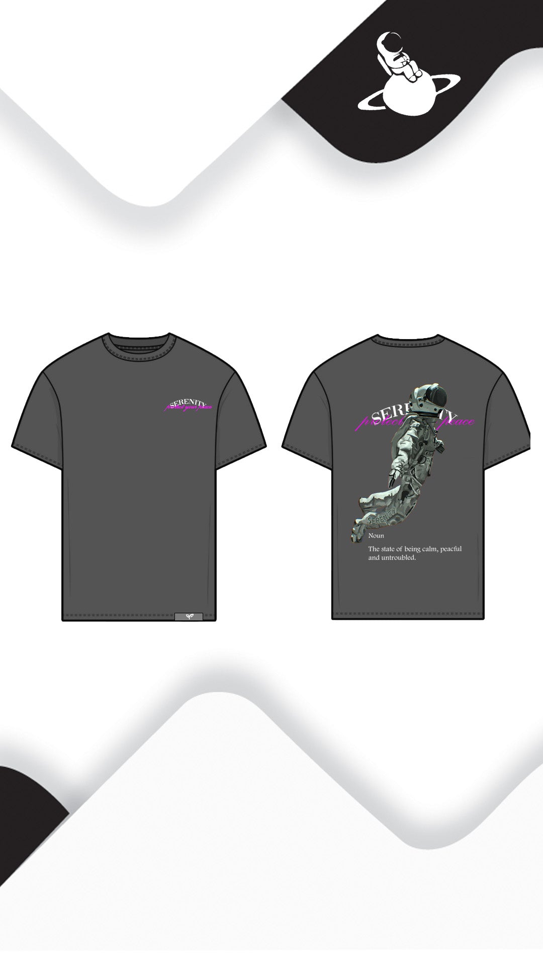 Serenity Black & Pink T-Shirt